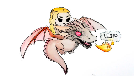 daenerys mad queen - illustration - chibi